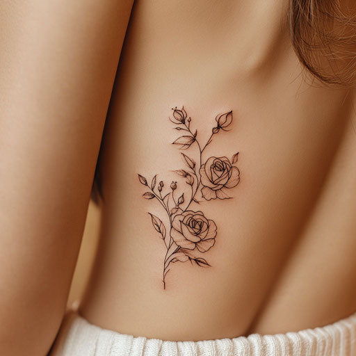 Flat tattoo sketch for simple tattoos for women