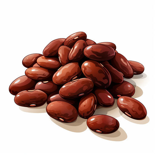 Beans clipart in the style of Chiaroscuro Art, on a white background