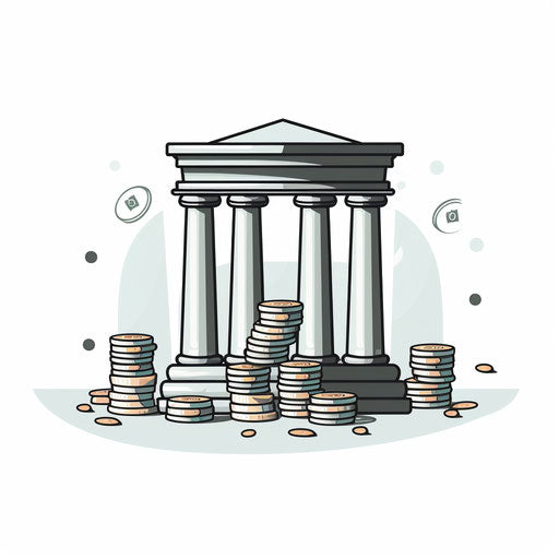 Minimalist style money clipart on white background