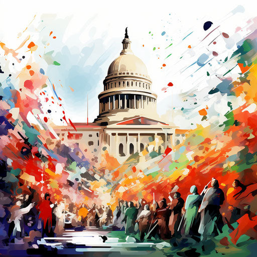 Illustration of politics in Impressionistic Art style