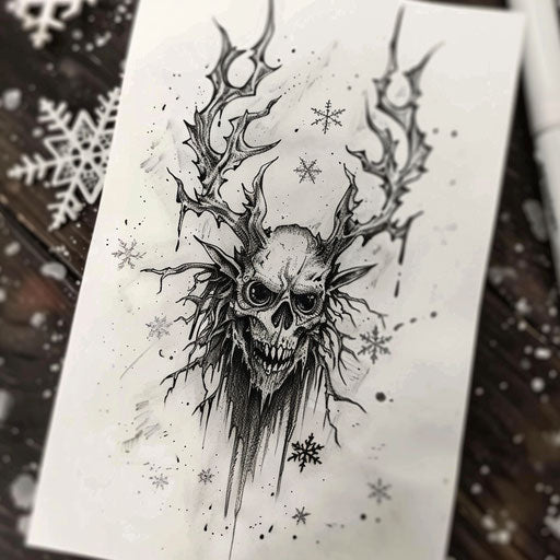 Bold and colorful tattoo sketch of a broken chain