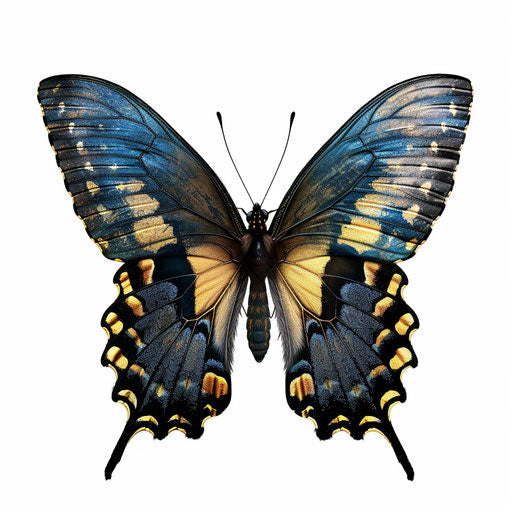 Butterfly clipart png in a photo realistic style on white background