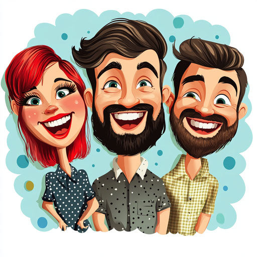 Multi-Use Team Caricature Clipart Bundle in All Formats