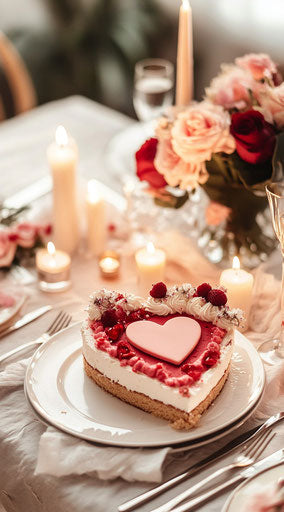 Romantic Valentine's Day table decoration