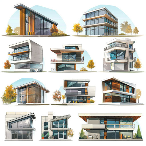 Architect clipart in photo-realistic style on flat white background