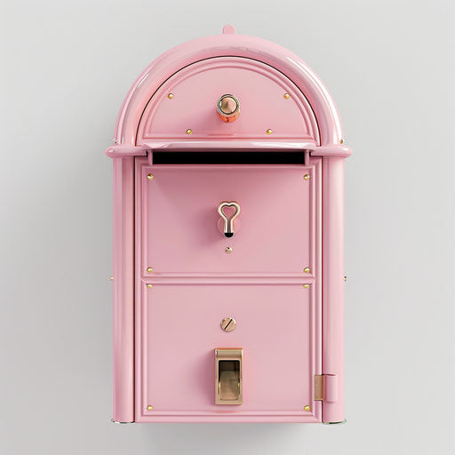 Realistic mailbox clipart on white background