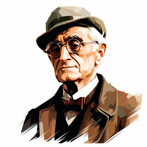 Main illustration in the style of Chiaroscuro Art, on white background