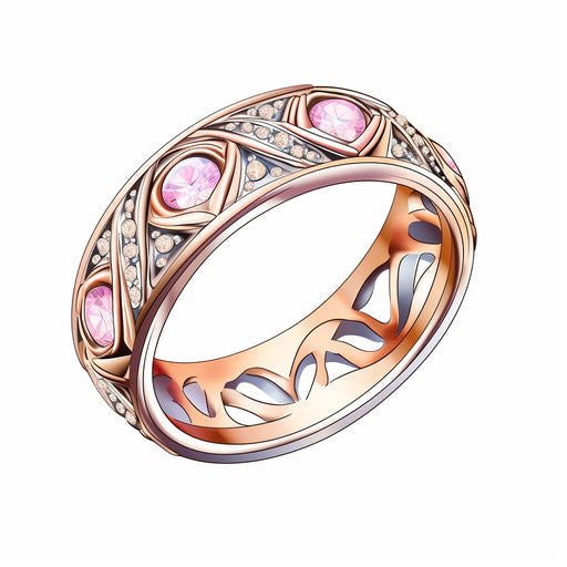 Illustration of a ring in the style of Pastel Colors Art