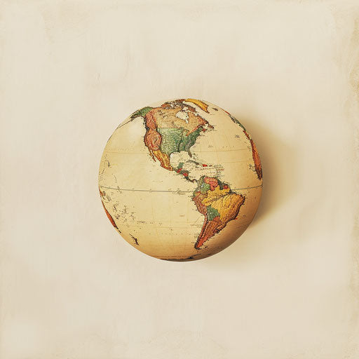 Geography clipart on flat cream background