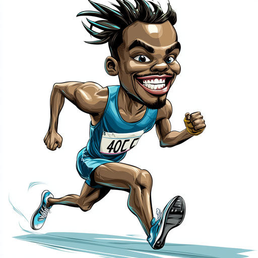Multi-Use Track And Field Caricature Clipart Bundle in All Formats