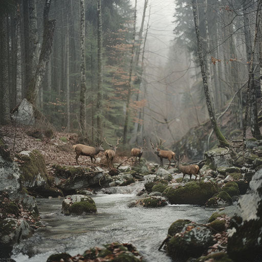 Thriving wildlife in dense forests Mont Blanc, raw beauty of nature