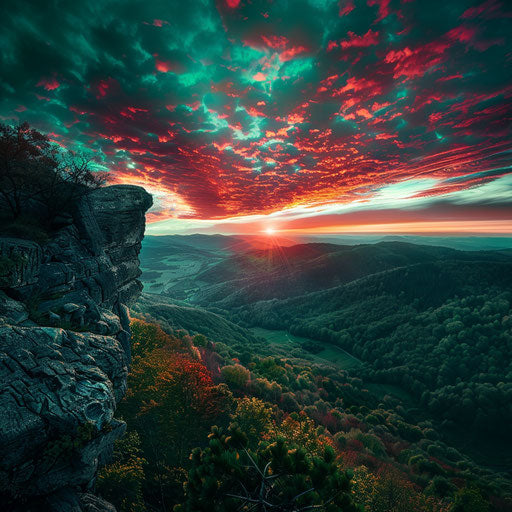 Breathtaking sunrise over the Green Mountains