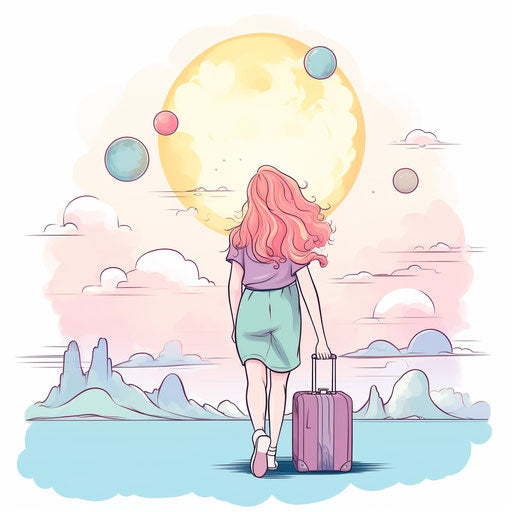 Farewell clipart in the style of Pastel Colors Art, on white