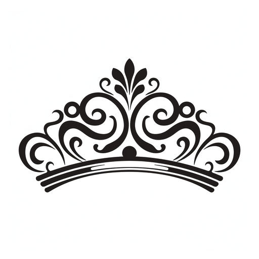 Minimalist tiara on white background