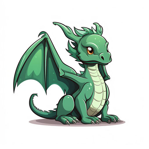 Dragon artwork in Minimalist style, on white background