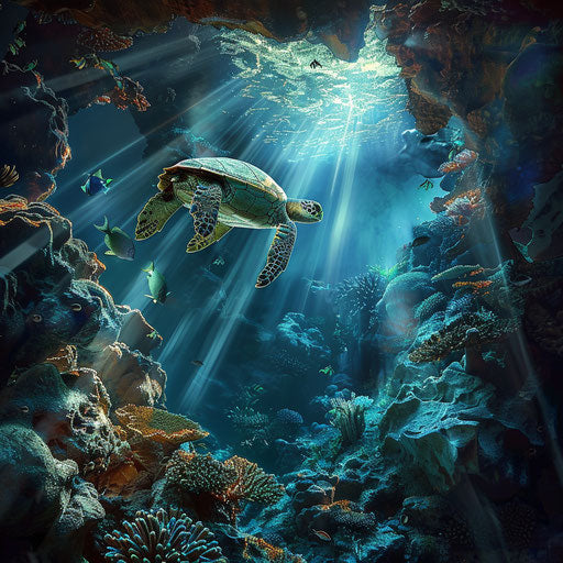 Exploring an enchanting underwater cave