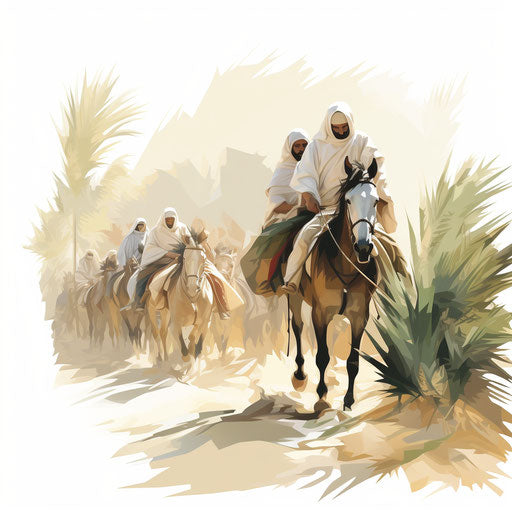 Palm Sunday clipart in the style of Oil painting