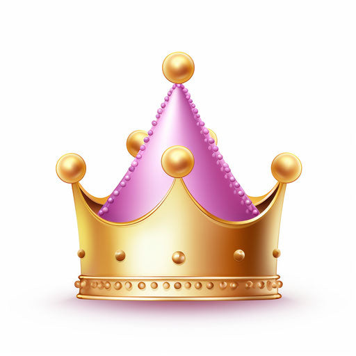 Birthday crown in Minimalist style, on white background