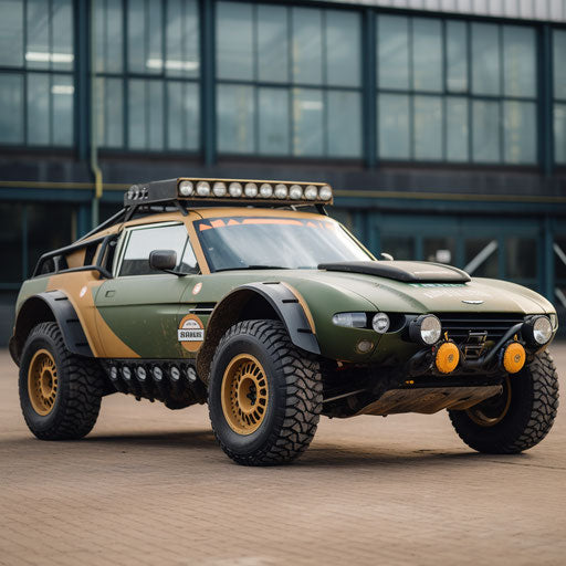 Aston Martin DV5 rally version with off-road upgrades