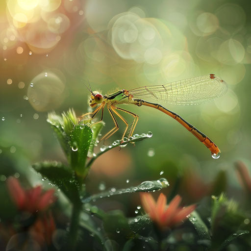 Worm in a garden after rain, Van Oosten style