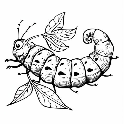 Striped caterpillar for simple coloring