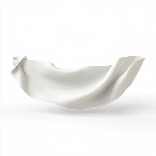 Realistic 3D banner with flat white background isolated