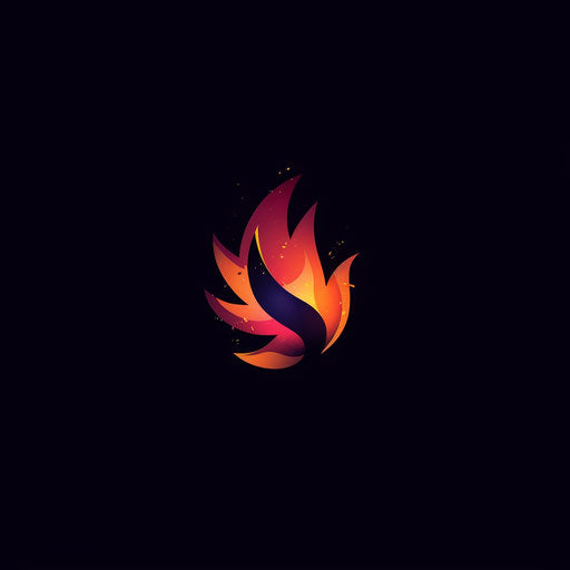Lifelike flame logo for passion and energy