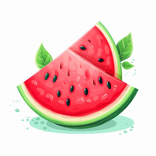 Watermelon clipart in Pastel Colors Art style