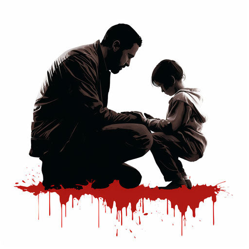 Empathy clipart in the style of Chiaroscuro Art, on a white background