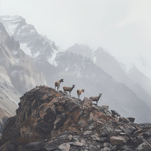 Wildlife on Toubkal, in the style of Corey Arnold