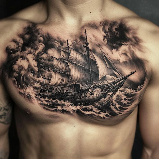 Chest Piece Tattoo Tattoo Artistic Design
