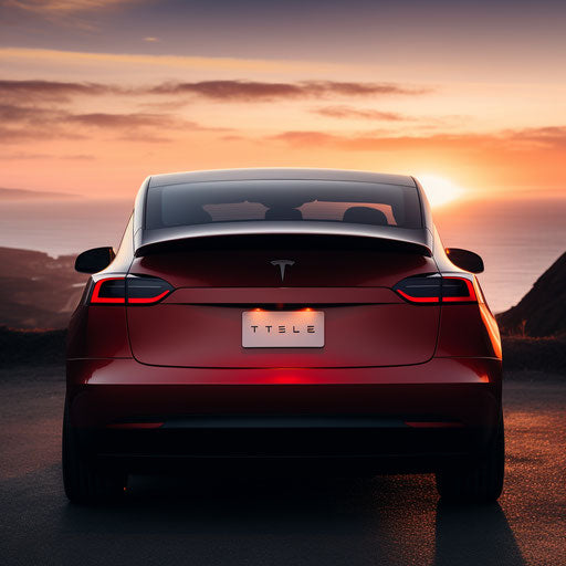 Rearview of tesla model y