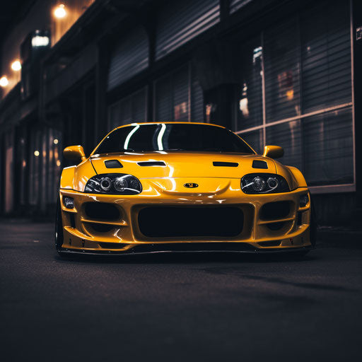 Front view of a classic Toyota Supra