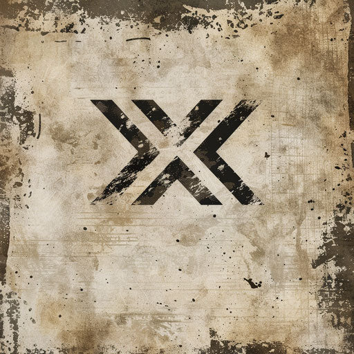 Vintage logo with distressed textures and earthy tones