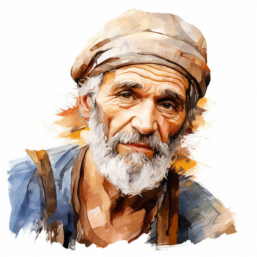 Mat clipart in the style of Oil painting on a white background