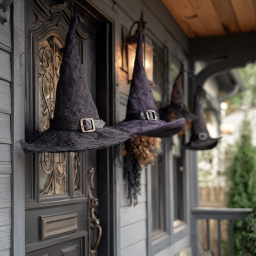 Witch Hats on a Magical Front Porch