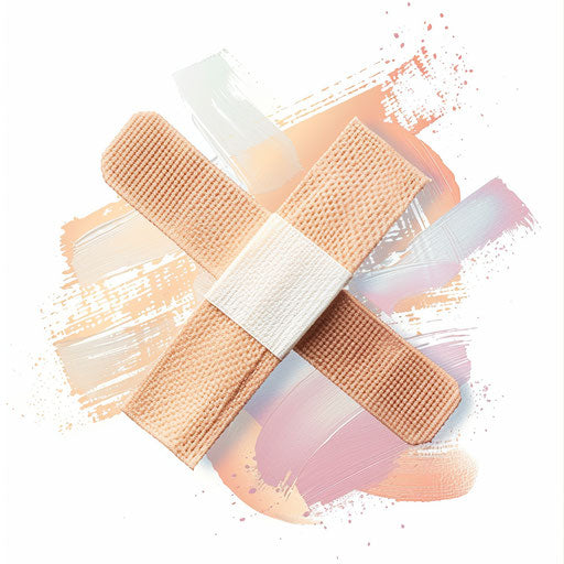 Realistic bandage clipart on white background with rich colors