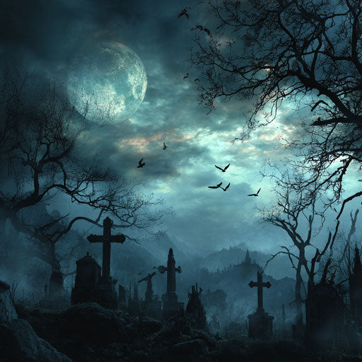 Haunting Scene of an Old Graveyard