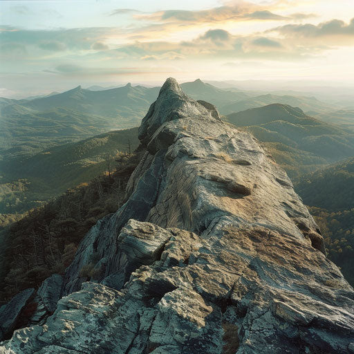 Hyperrealistic photo of grandfather mountain in North Carolina