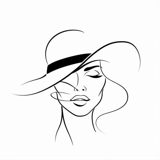 Modern fashion logo with sleek lines on white background