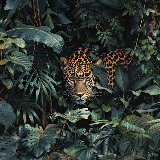 Leopard in the Amazon forest