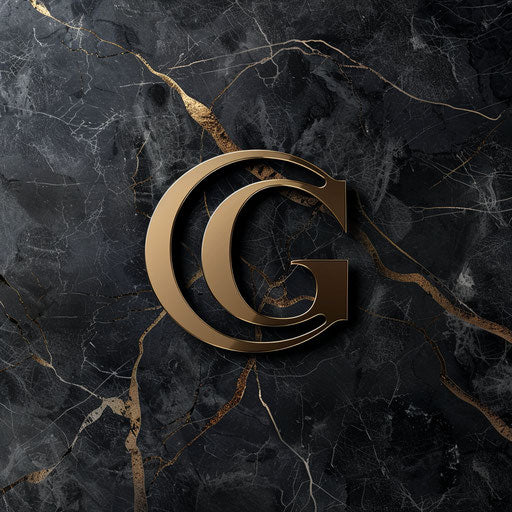 Luxury logo with metallic finish and elegant typography
