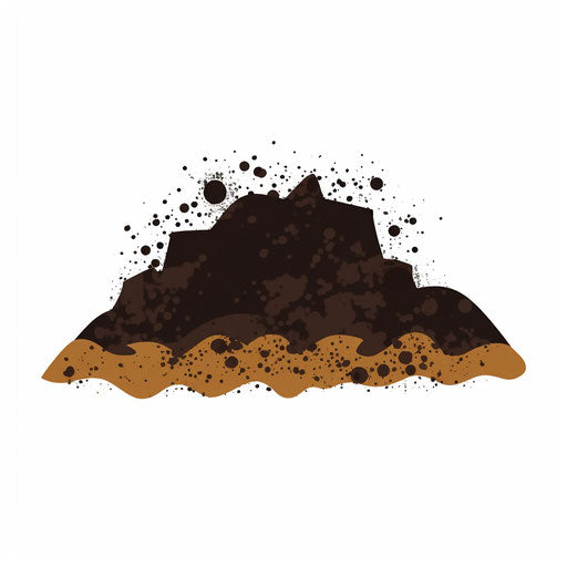 Minimalist soil illustration on white background