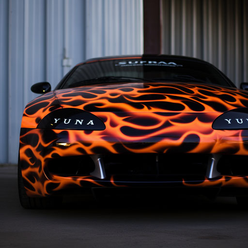 Classic Supra with flame decals