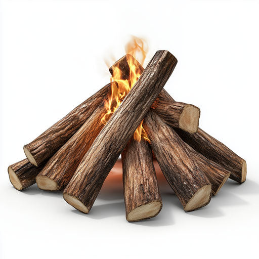 3D Campfire Wood on flat white background