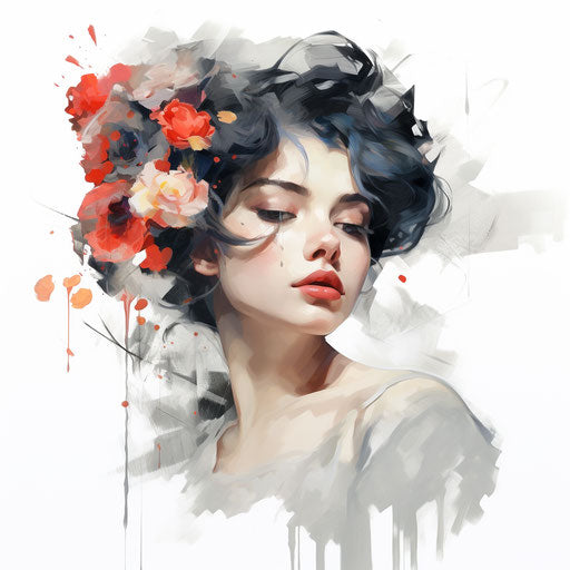 Memory of clipart in the style of Oil painting, on white background