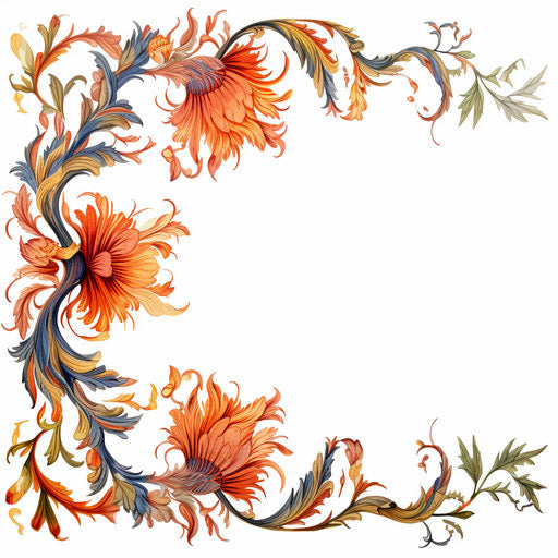 Border design in the style of Oil painting