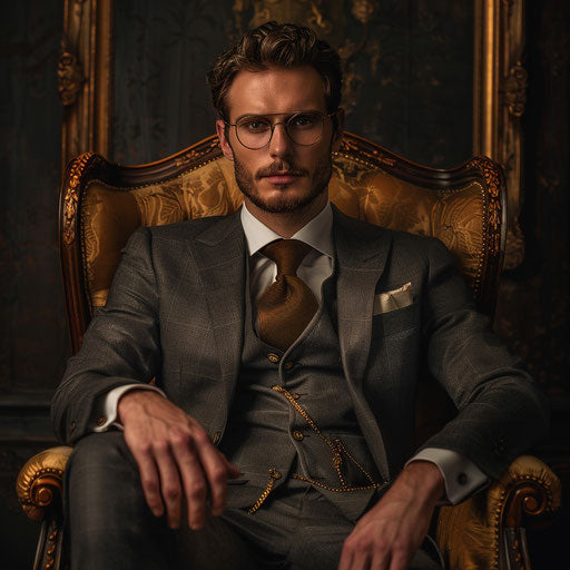 Businessman in the golden age of commerce, classic look