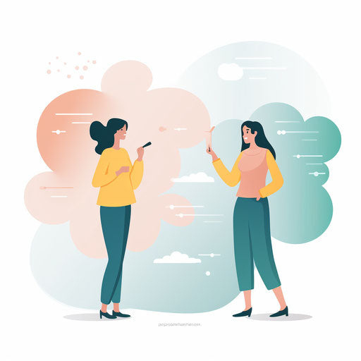 Talking illustration in the style of Pastel Colors Art