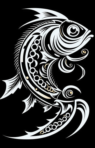 Tribal design fish with tattoo csp81003790